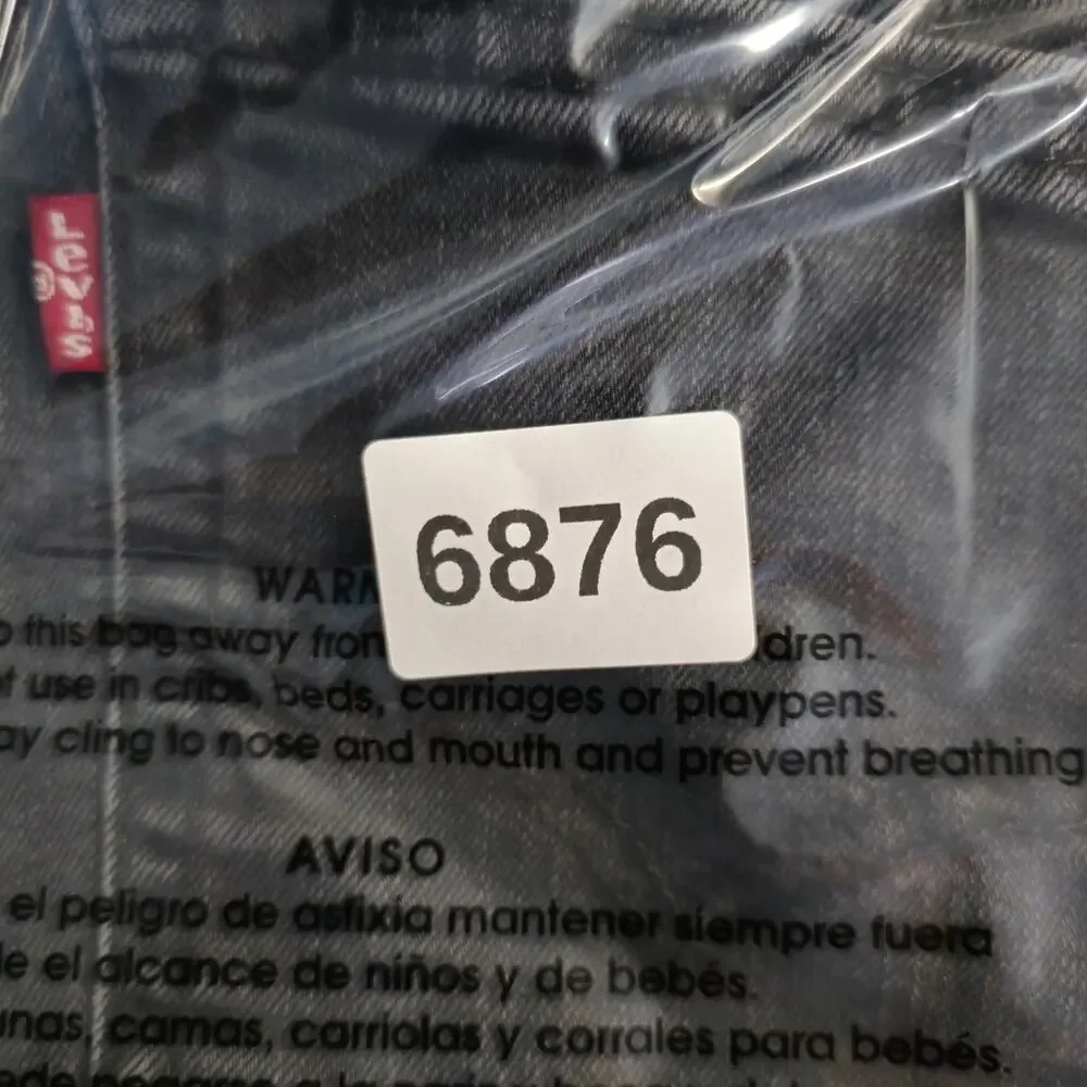 Levi's 514 Mens 27x28 Black Straight Fit Jeans
